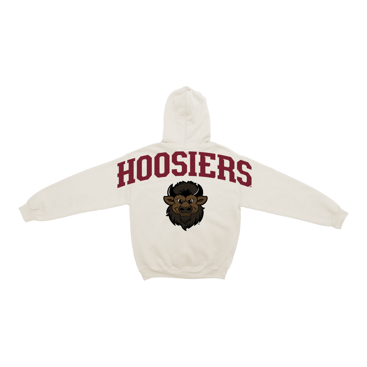 Indiana Hoosiers Bone Chenille Mascot Hoodie