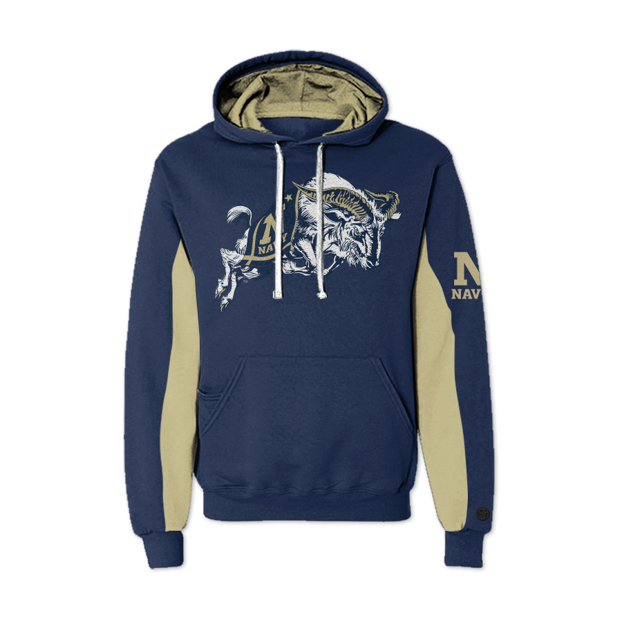 Navy Midshipmen AOP Chenille Pullover Hoodie