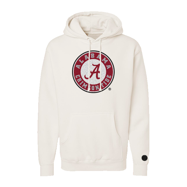 Alabama Crimson Tide Bone Chenille Pullover Hoodie