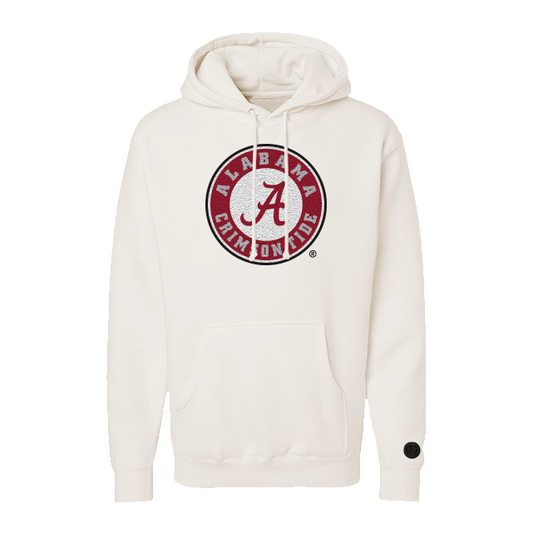 Alabama Crimson Tide Bone Chenille Pullover Hoodie