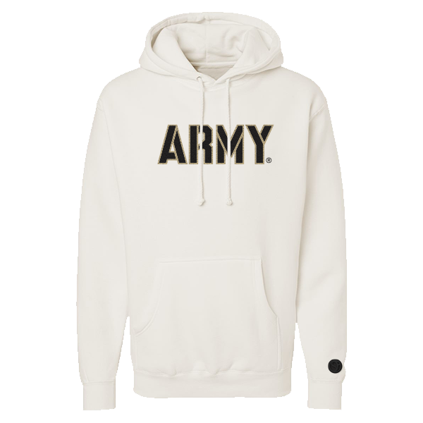 Army Black Knights Bone Chenille Pullover Hoodie