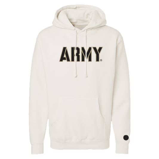 Army Black Knights Bone Chenille Pullover Hoodie