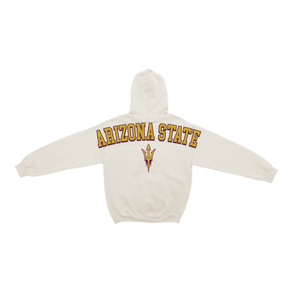 Arizona State Sun Devils Bone Chenille Pullover Hoodie