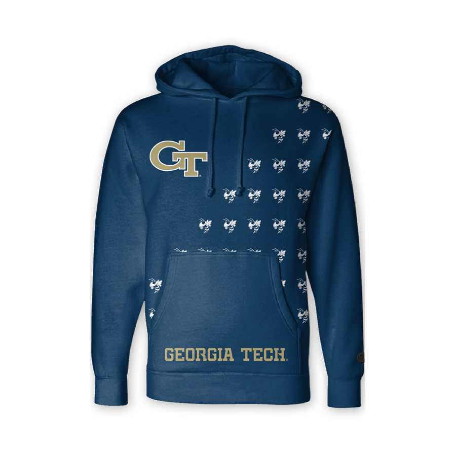 Georgia Tech Yellow Jackets Fade Hoodie