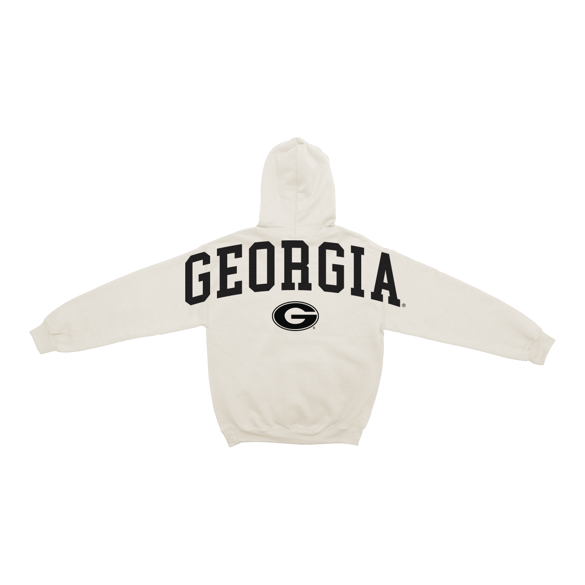 Georgia Bulldogs Bone Chenille Zip Hoodie