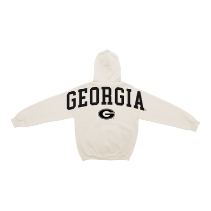 Georgia Bulldogs Bone Chenille Zip Hoodie