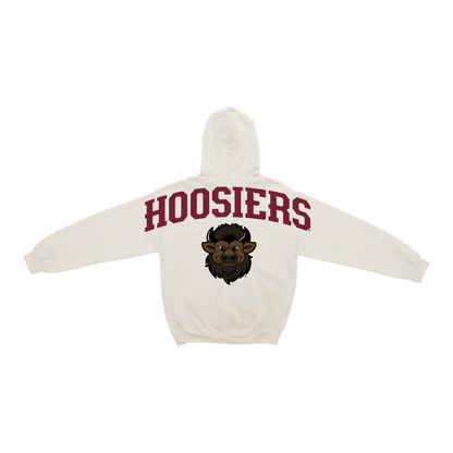 Indiana Hoosiers Bone Chenille Mascot Hoodie