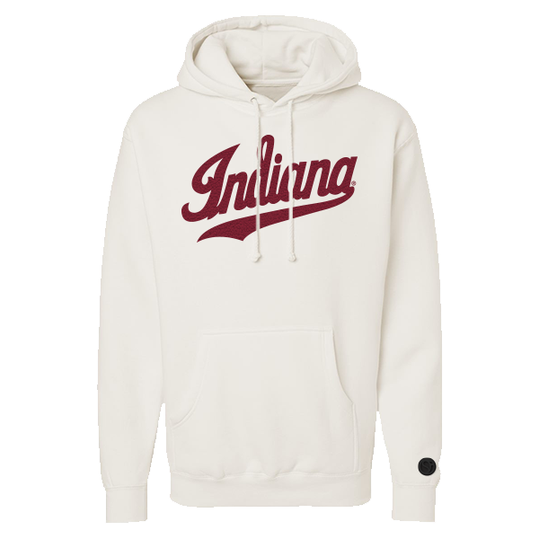 Indiana Hoosiers Bone Chenille Mascot Hoodie
