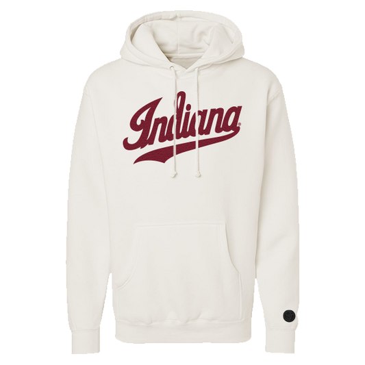 Indiana Hoosiers Bone Chenille Mascot Hoodie