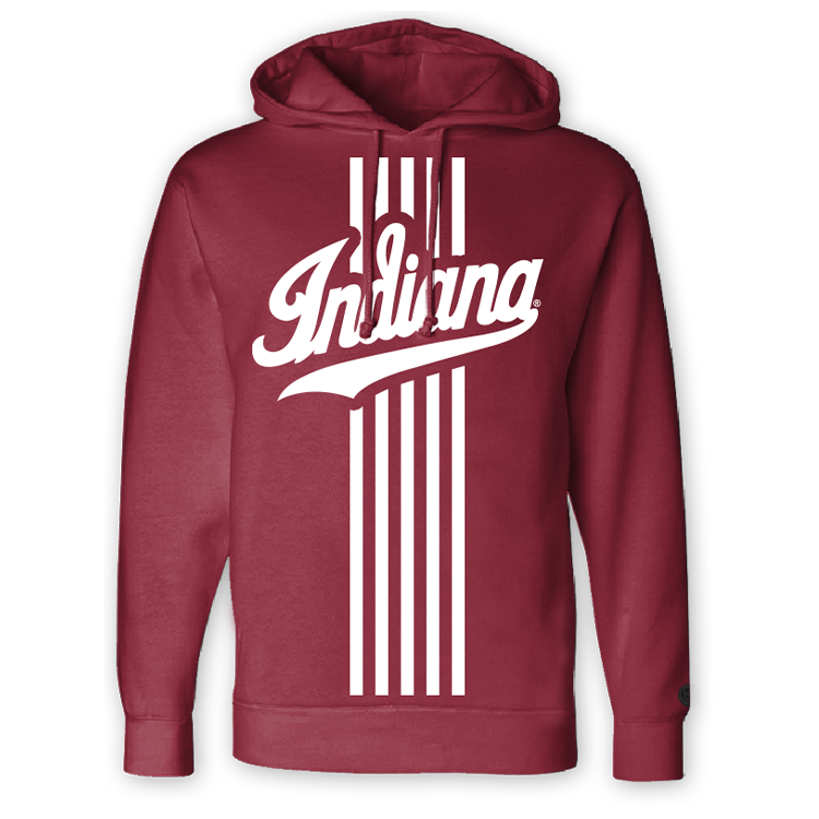 Indiana Hoosiers Candy Stripe Pocketless Corduroy Hoodie