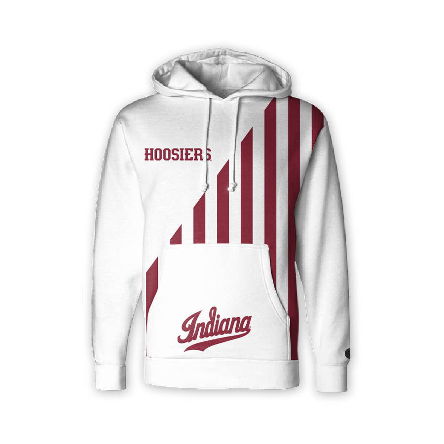 Indiana Hoosiers Candy Stripe Fade Hoodie