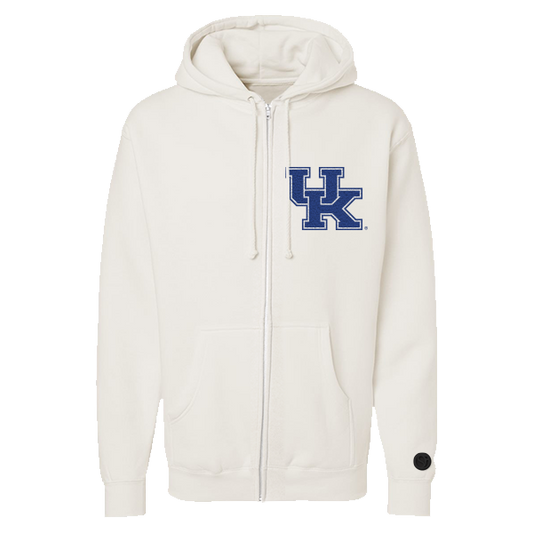 Kentucky Wildcats Bone Chenille Zip Hoodie