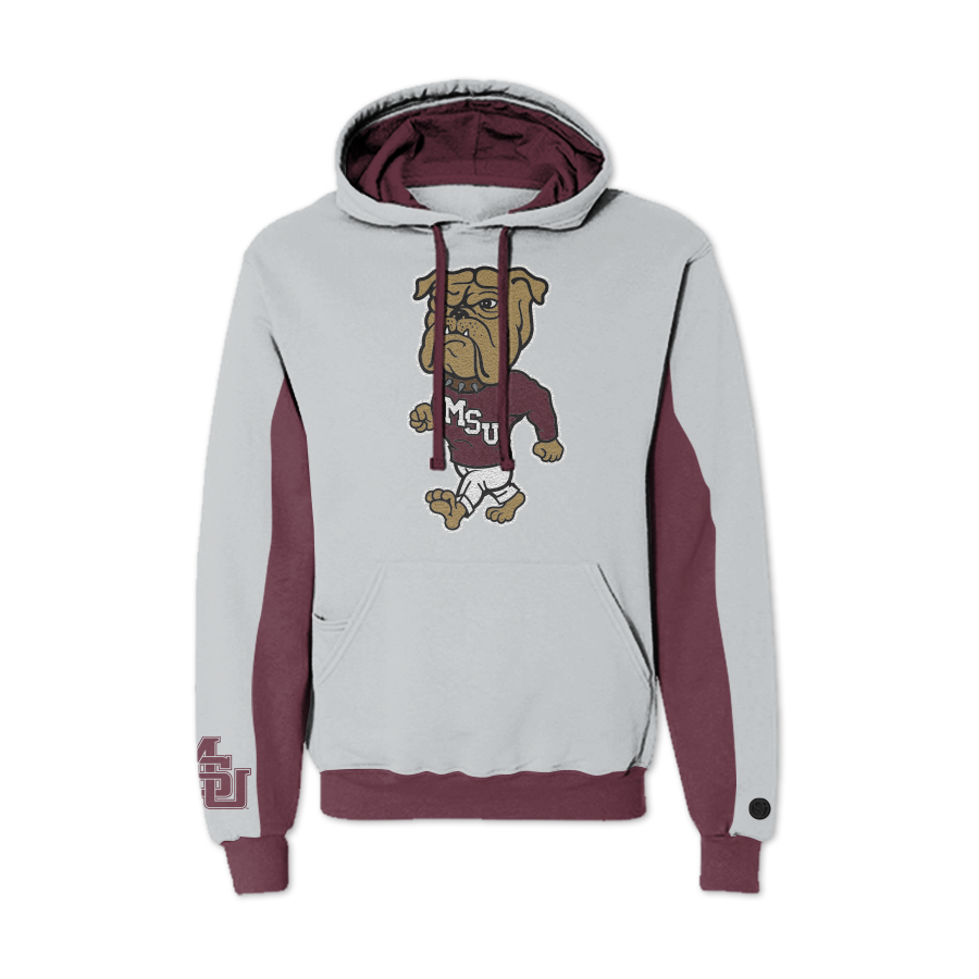 Mississippi State Bulldogs Vintage AOP Chenille Pullover Hoodie