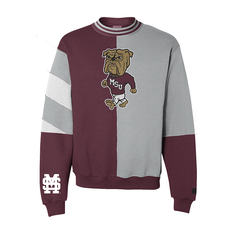 Mississippi State Bulldogs Vintage Split Crewneck