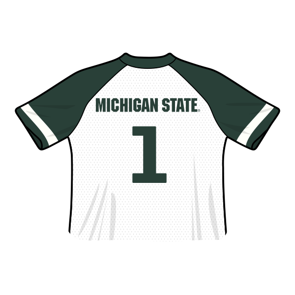 Michigan State Spartans Fashion Cropped Football Jersey