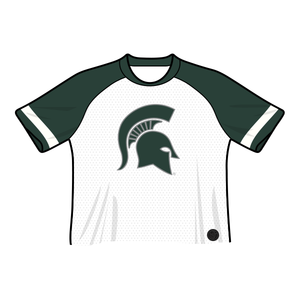 Michigan State Spartans Fashion Cropped Football Jersey