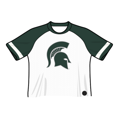 Michigan State Spartans Fashion Cropped Football Jersey