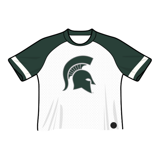 Michigan State Spartans Fashion Cropped Football Jersey
