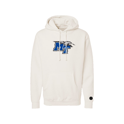 MTSU Blue Raiders Bone Chenille Pullover Hoodie