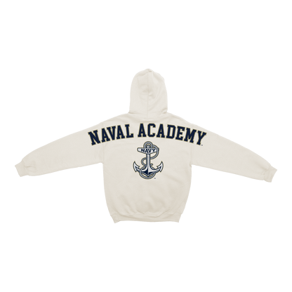 Navy Midshipmen Bone Chenille Pullover Hoodie