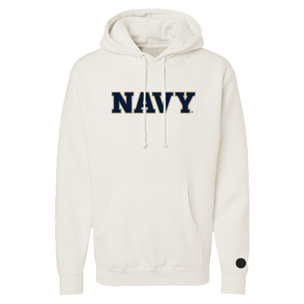 Navy Midshipmen Bone Chenille Pullover Hoodie