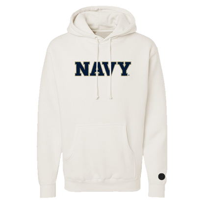 Navy Midshipmen Bone Chenille Pullover Hoodie