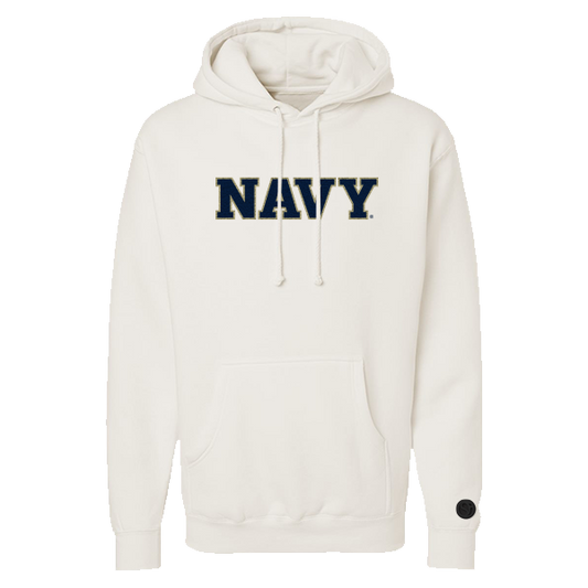 Navy Midshipmen Bone Chenille Pullover Hoodie
