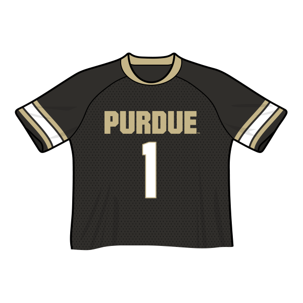 Purdue Boilermakers Fashion Cropped Football Jersey