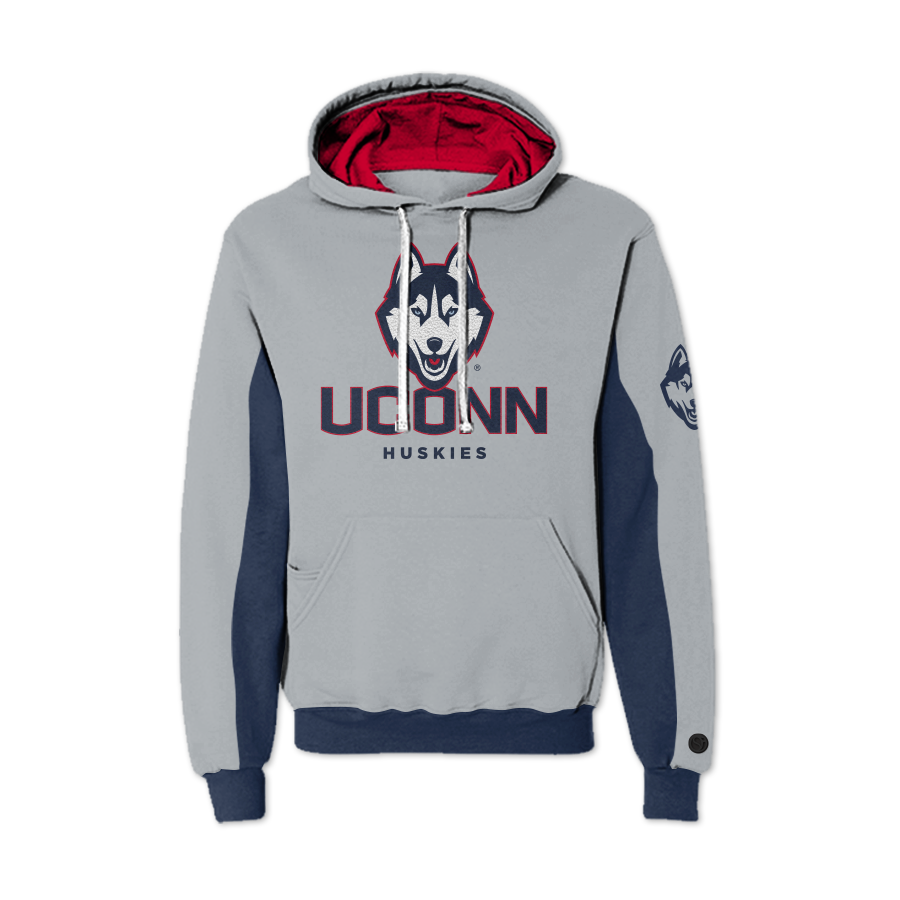 UConn Huskies AOP Chenille Pullover Hoodie