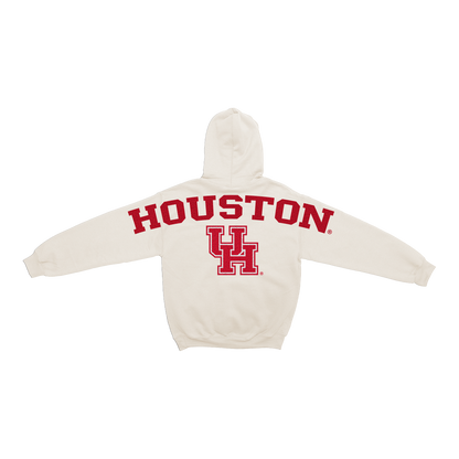 Houston Cougars Bone Chenille Pullover Hoodie