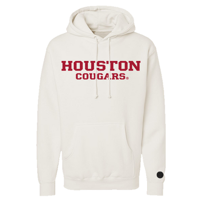 Houston Cougars Bone Chenille Pullover Hoodie