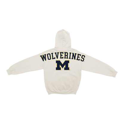 Michigan Wolverines Bone Chenille Pullover Hoodie