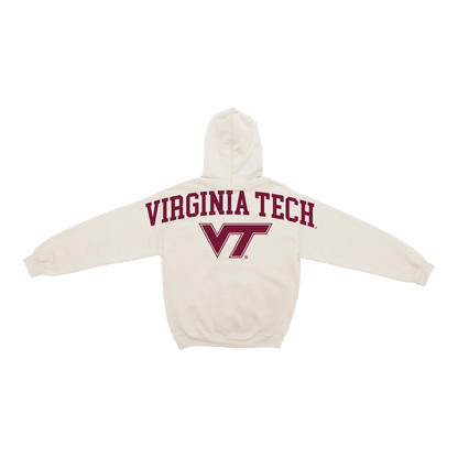 Virginia Tech Hokies Bone Chenille Pullover Hoodie