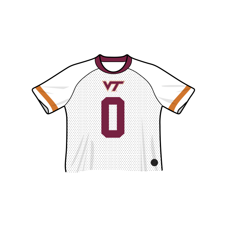 Virginia Tech Hokies Fashion Cropped Football Jersey