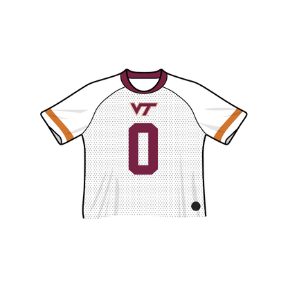 Virginia Tech Hokies Fashion Cropped Football Jersey