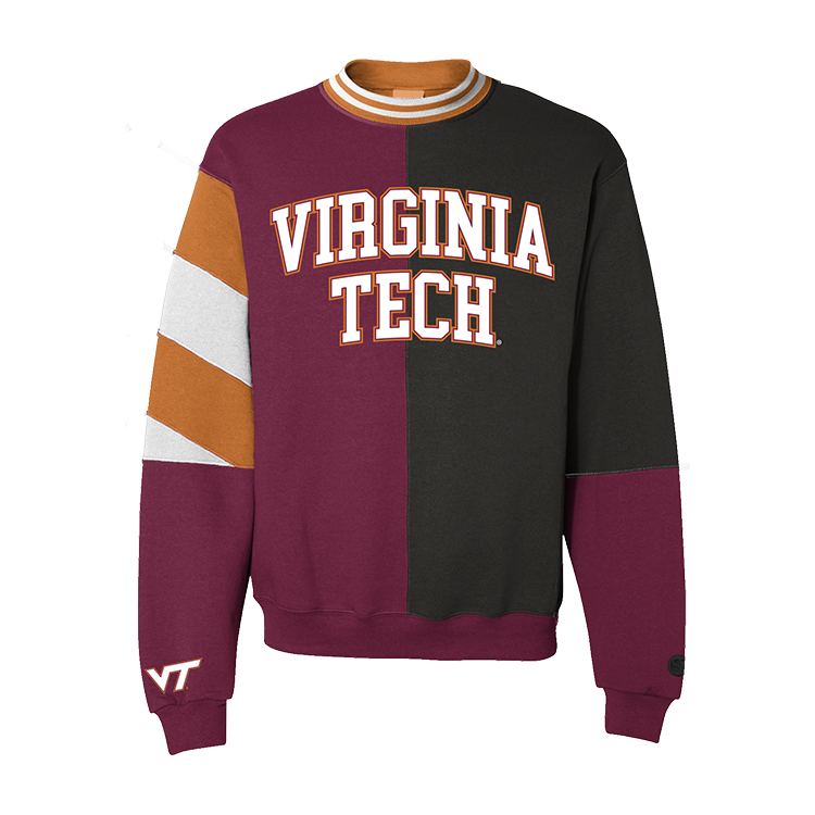 Virginia Tech Hokies Split Crewneck