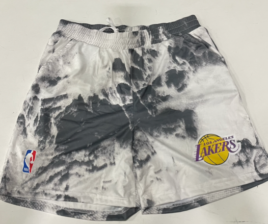 Sublimated Splatter Shorts - LAKERS - GRAY