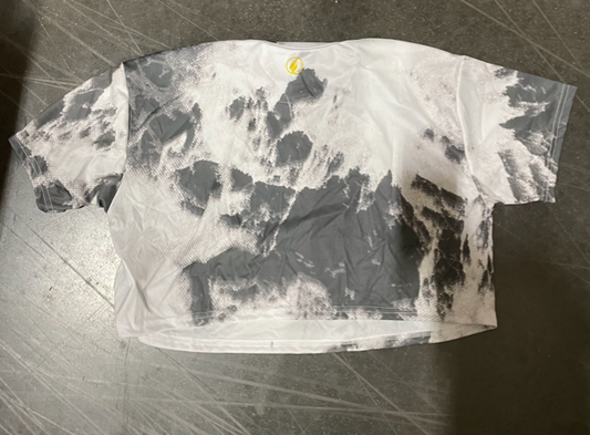Sublimated Splatter Crop Tee - LAKERS - GRAY