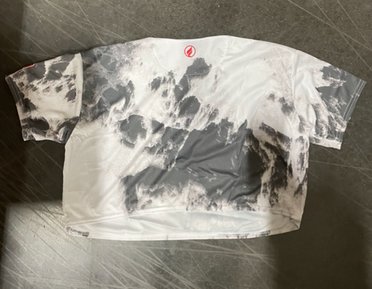 Sublimated Splatter Crop Tee - 76ERS - GRAY