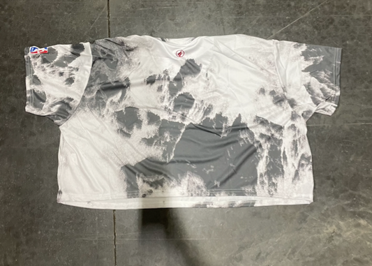 Sublimated Splatter Crop Tee - BULLS - GRAY