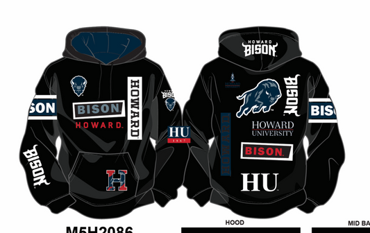 NBA TEAM NAME AOP HOODIE - HOWARD - BLK