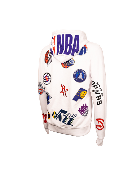 All NBA Team LOGOS Hoodie - WHITE