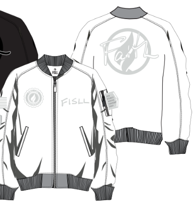 Knicks Stealth Flight Jacket - FISLL - WHITE