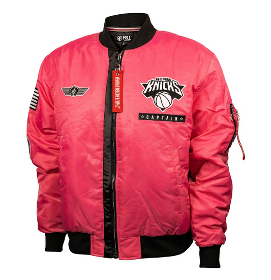 Pink Knicks Light Weight Flight Jacket - KNICKS - PINK