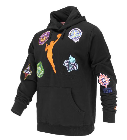 All Over WNBA Logo Hoodie - WNBA - BLK