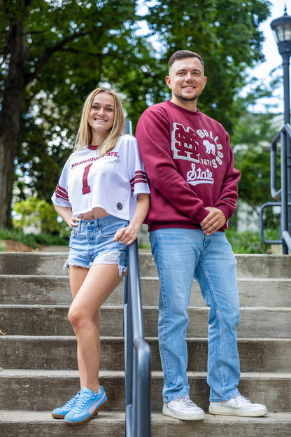 Mississippi State Bulldogs Fashion Cropped Football Jersey