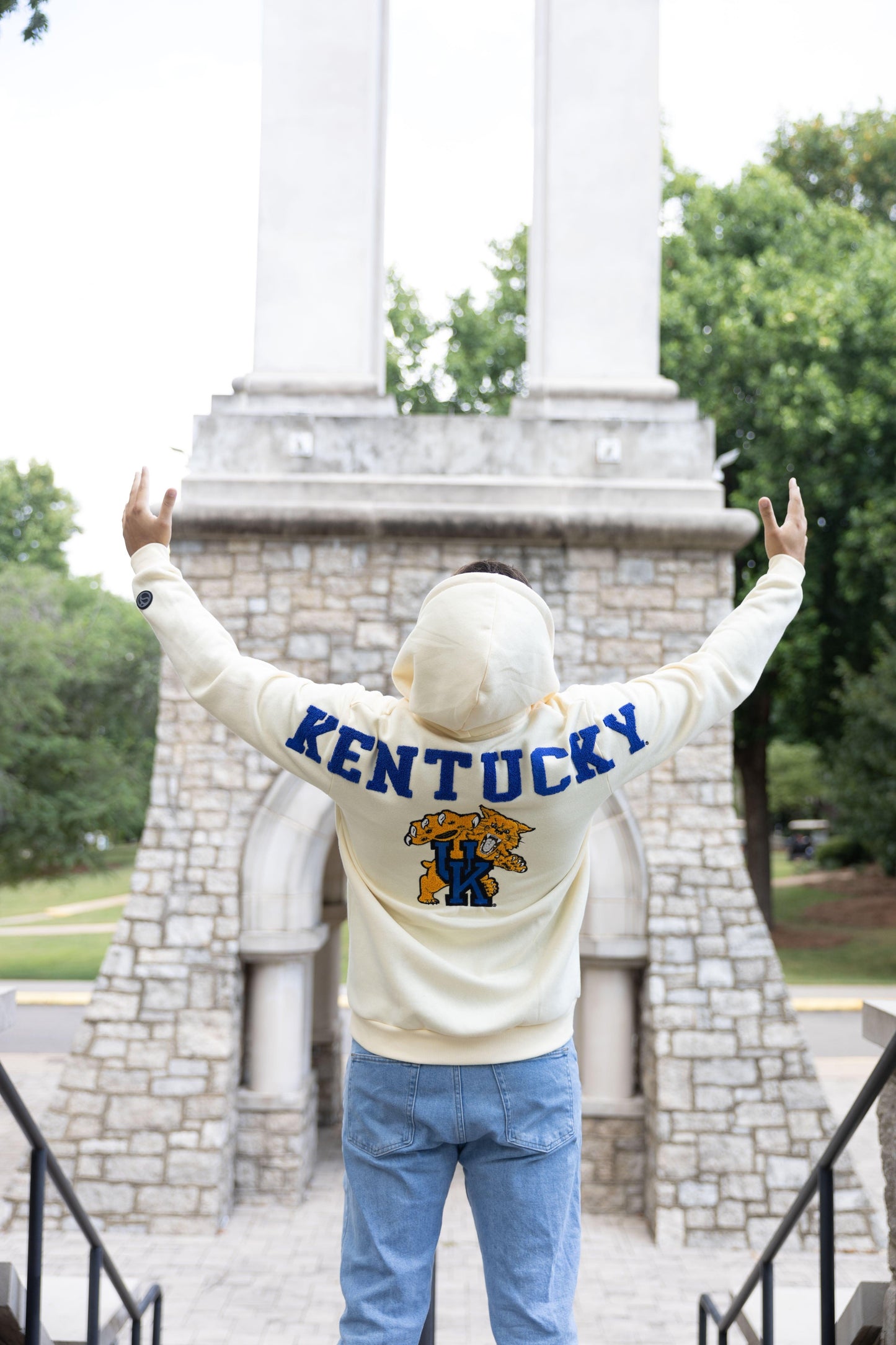 Kentucky Wildcats Bone Chenille Zip Hoodie