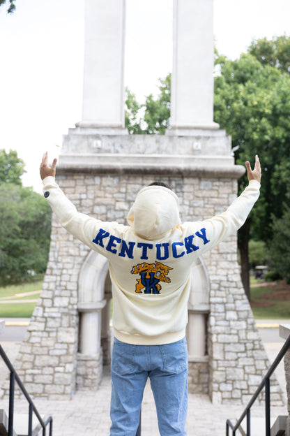 Kentucky Wildcats Bone Chenille Zip Hoodie