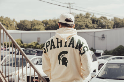 Michigan State Spartans Bone Chenille Pullover Hoodie