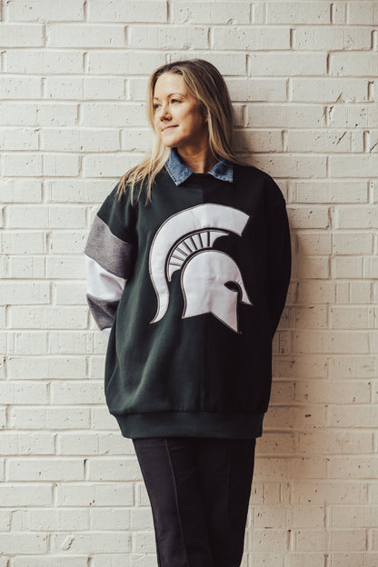 Michigan State Spartans Split Crewneck